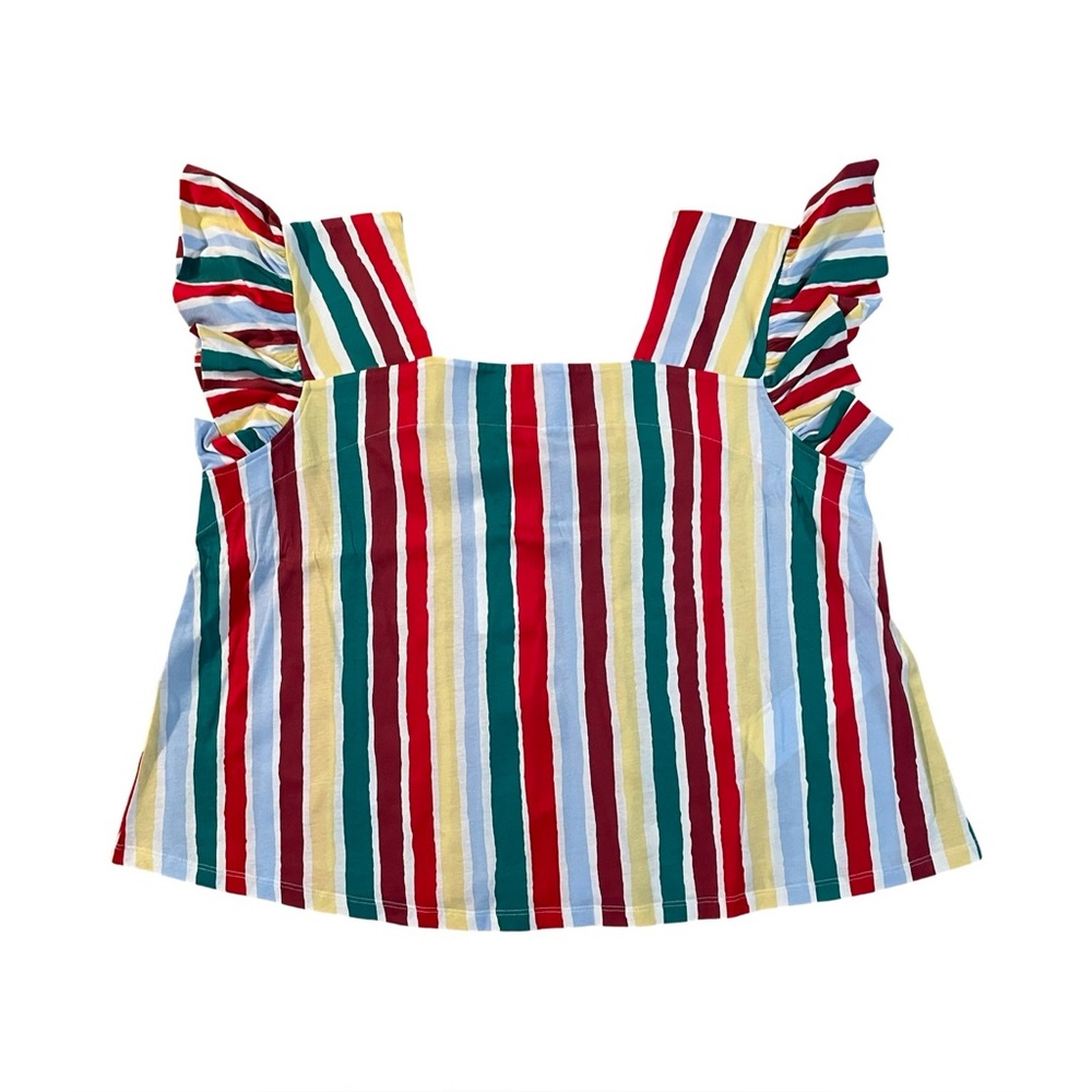 ♥️ Weekend MaxMara Colourful Striped Shirt – Size XXL